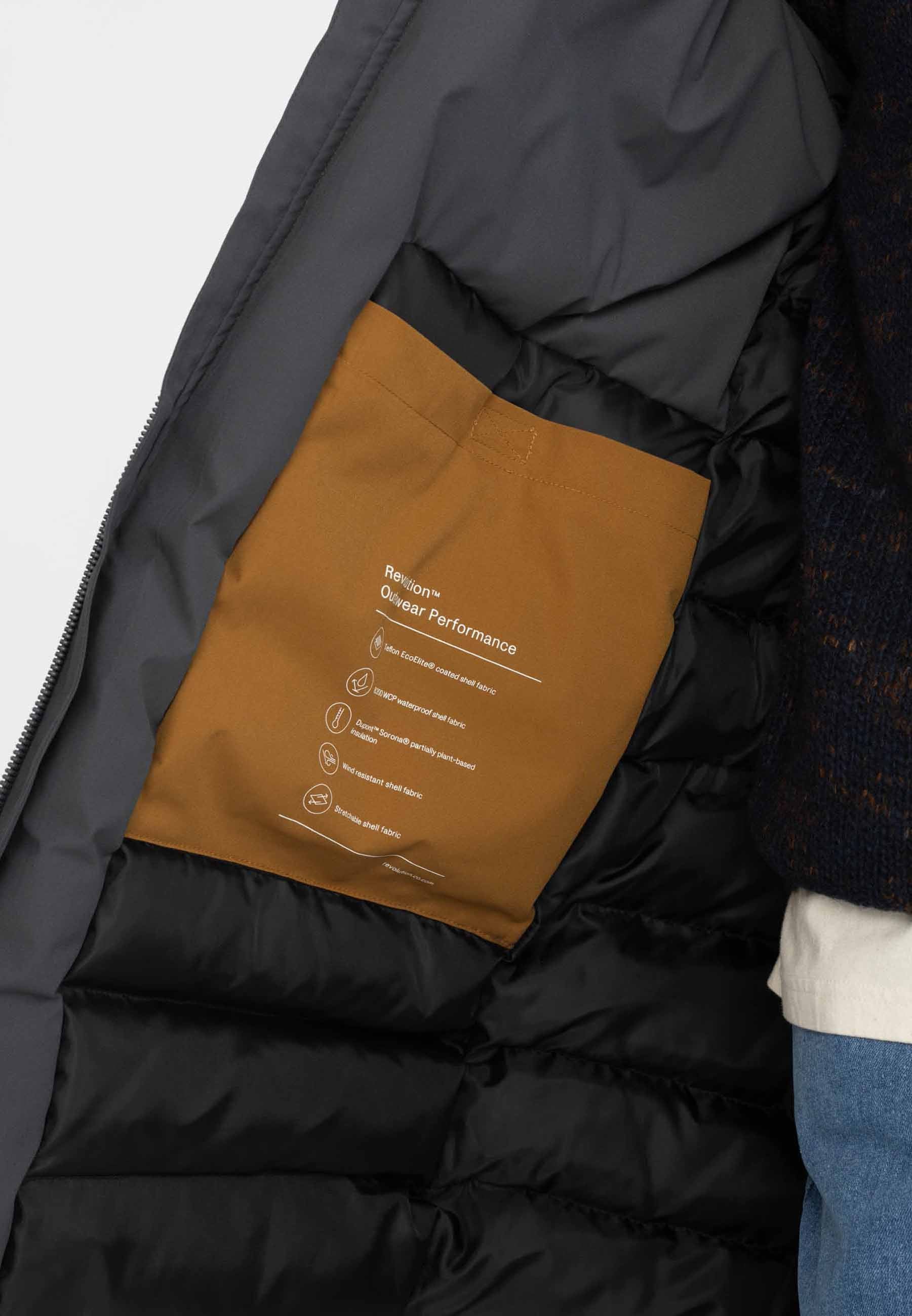 Revolution Tech Parka Raglan Winter Outerwear Darkgrey