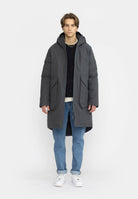Revolution Tech Parka Raglan Winter Outerwear Darkgrey