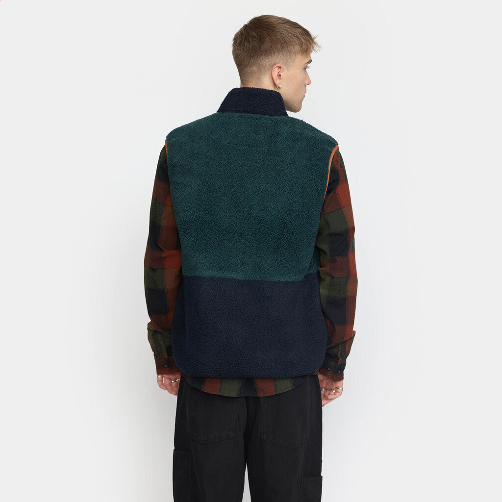 Revolution Teddy Vest Fleece Darkgreen