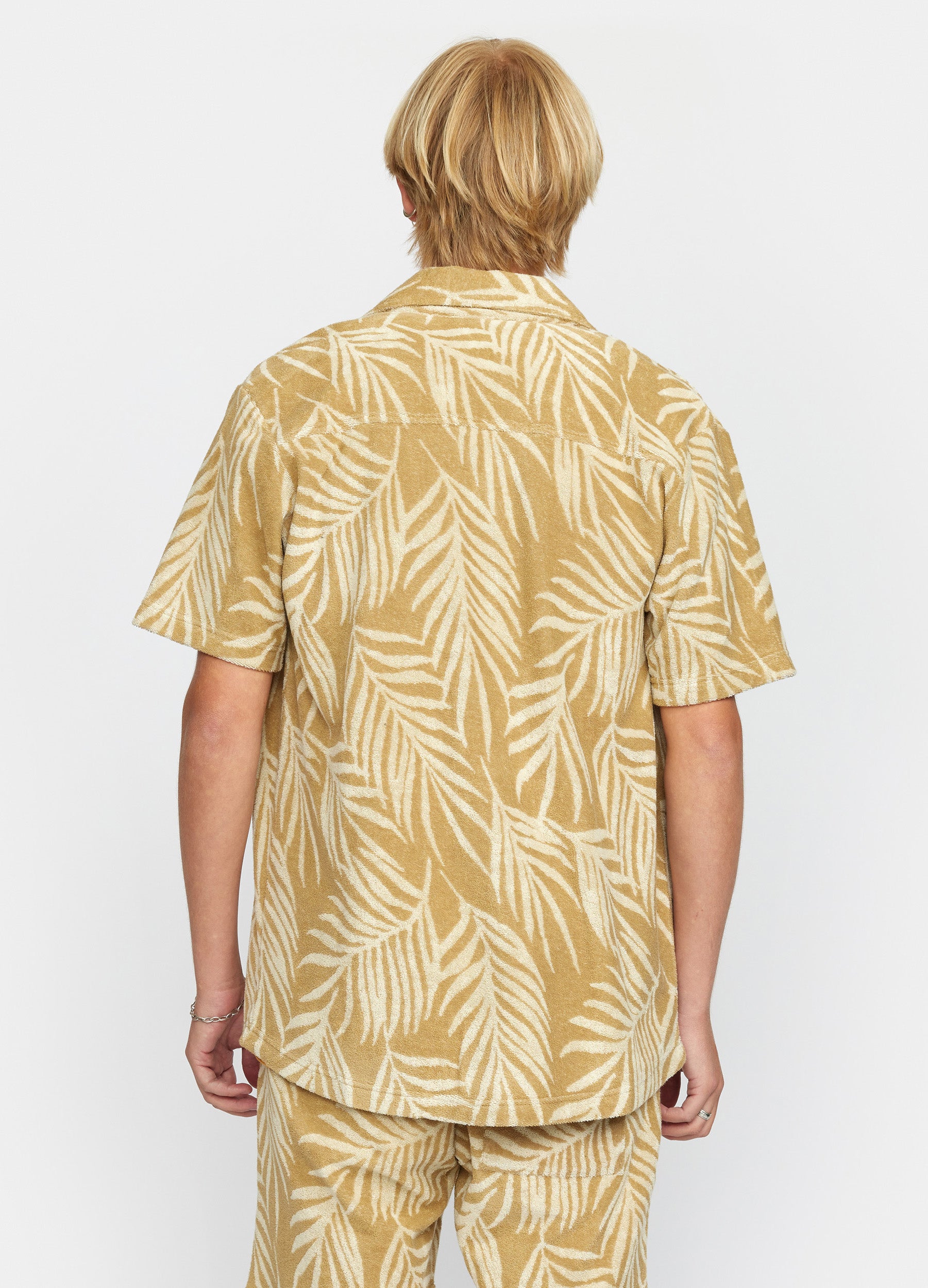 Revolution Terry Cuban Shirt Short-sleeve shirts Khaki