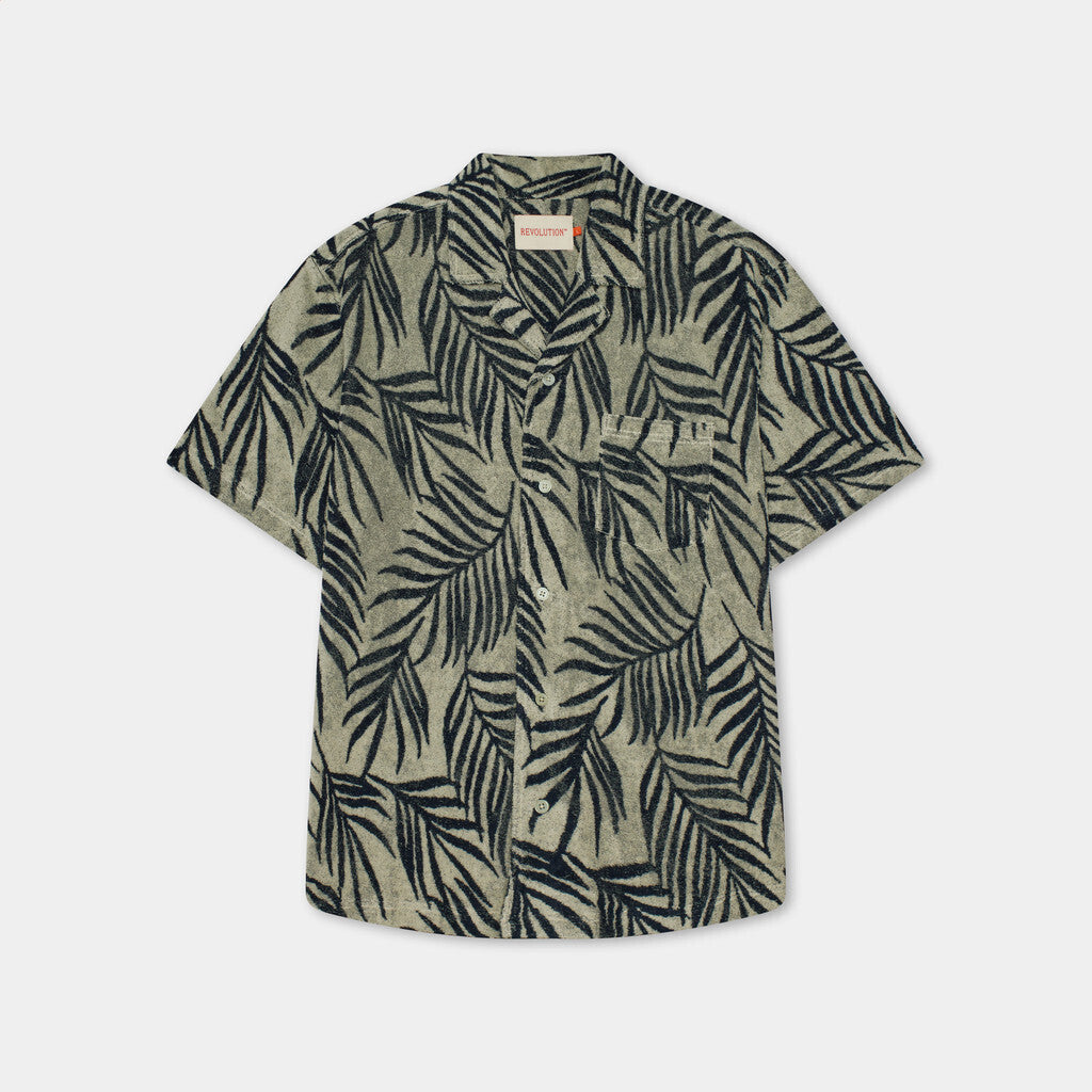 Revolution Terry Cuban Shirt Short-sleeve shirts Offwhite