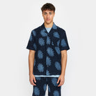 Revolution Terry Cuban Shirt Short-sleeve shirts Navy