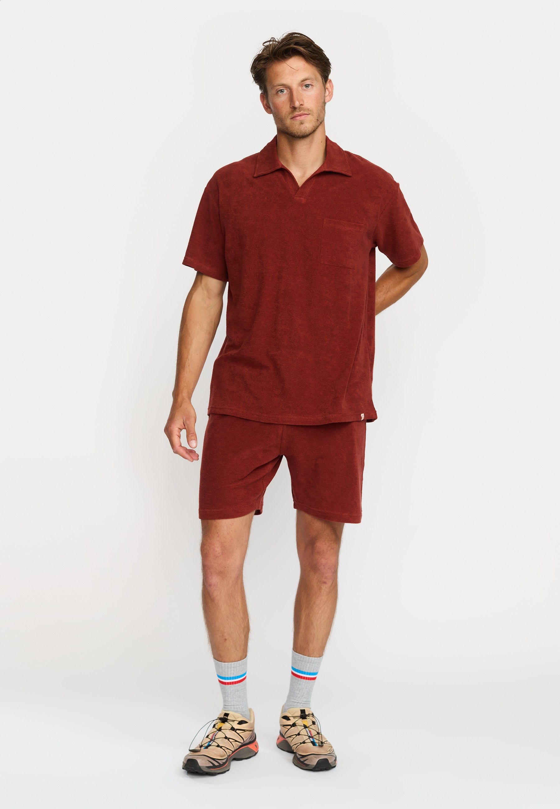 Revolution Terry Polo Shirt Short-sleeve shirts Darkorange