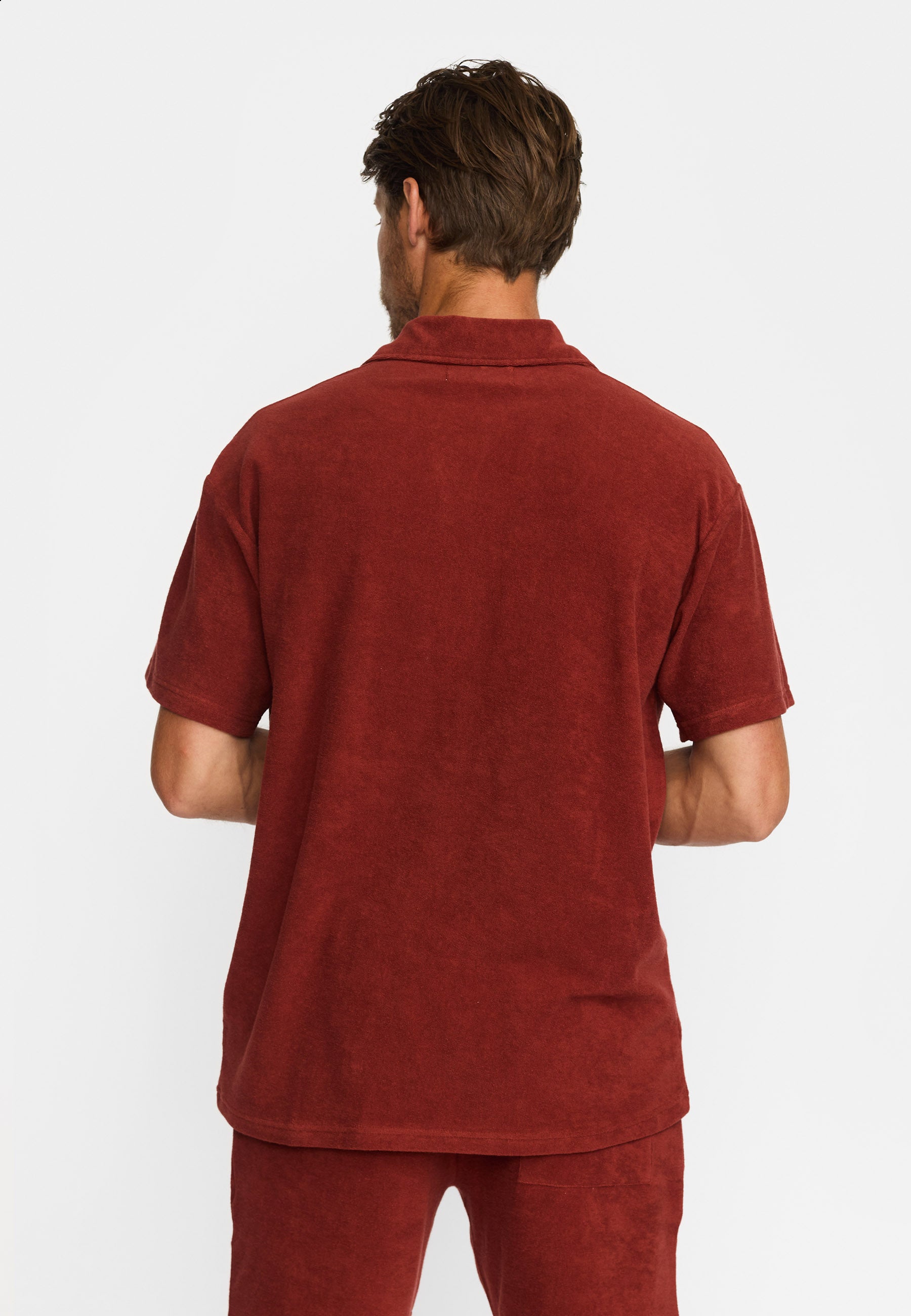 Revolution Terry Polo Shirt Short-sleeve shirts Darkorange
