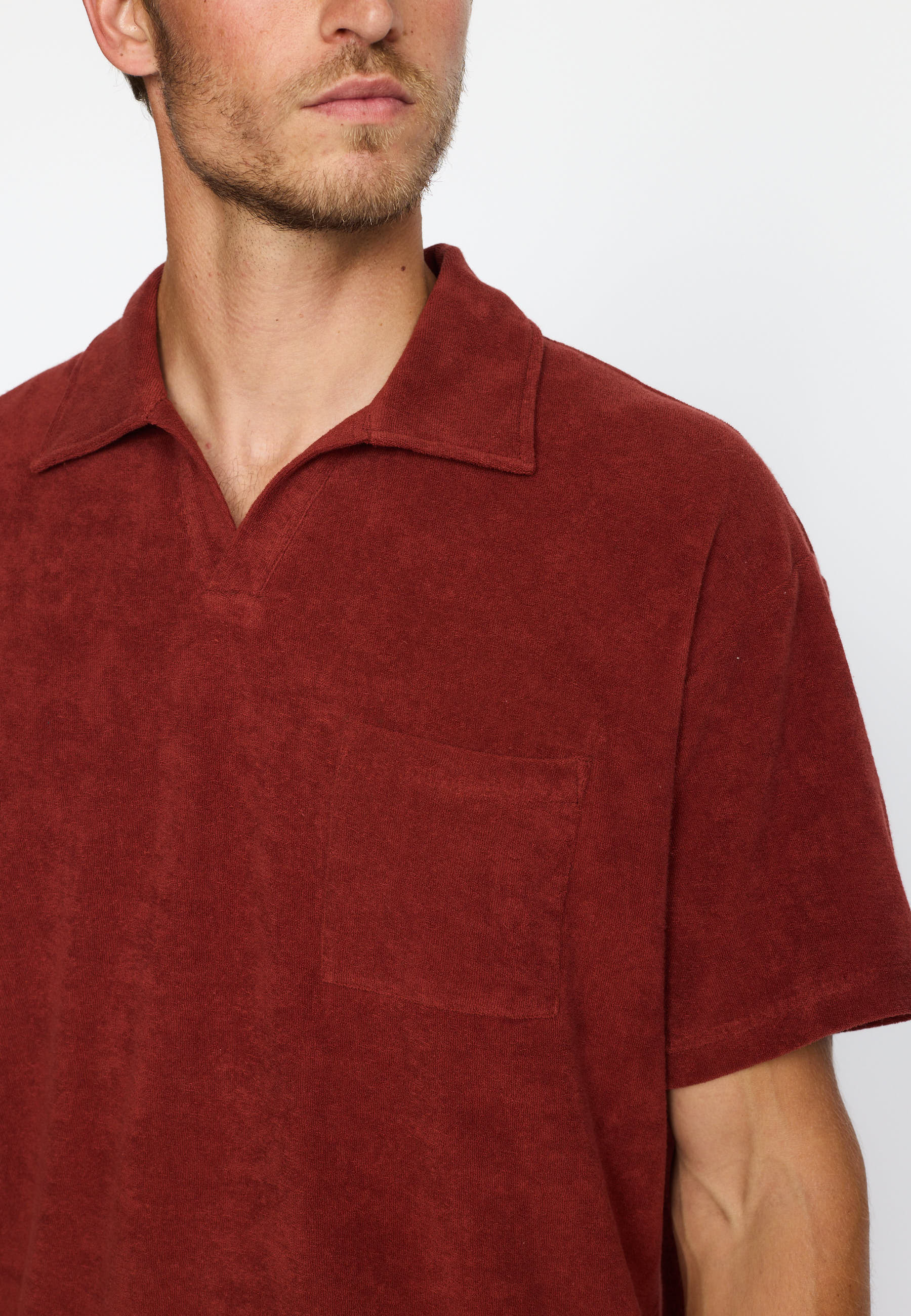 Revolution Terry Polo Shirt Short-sleeve shirts Darkorange