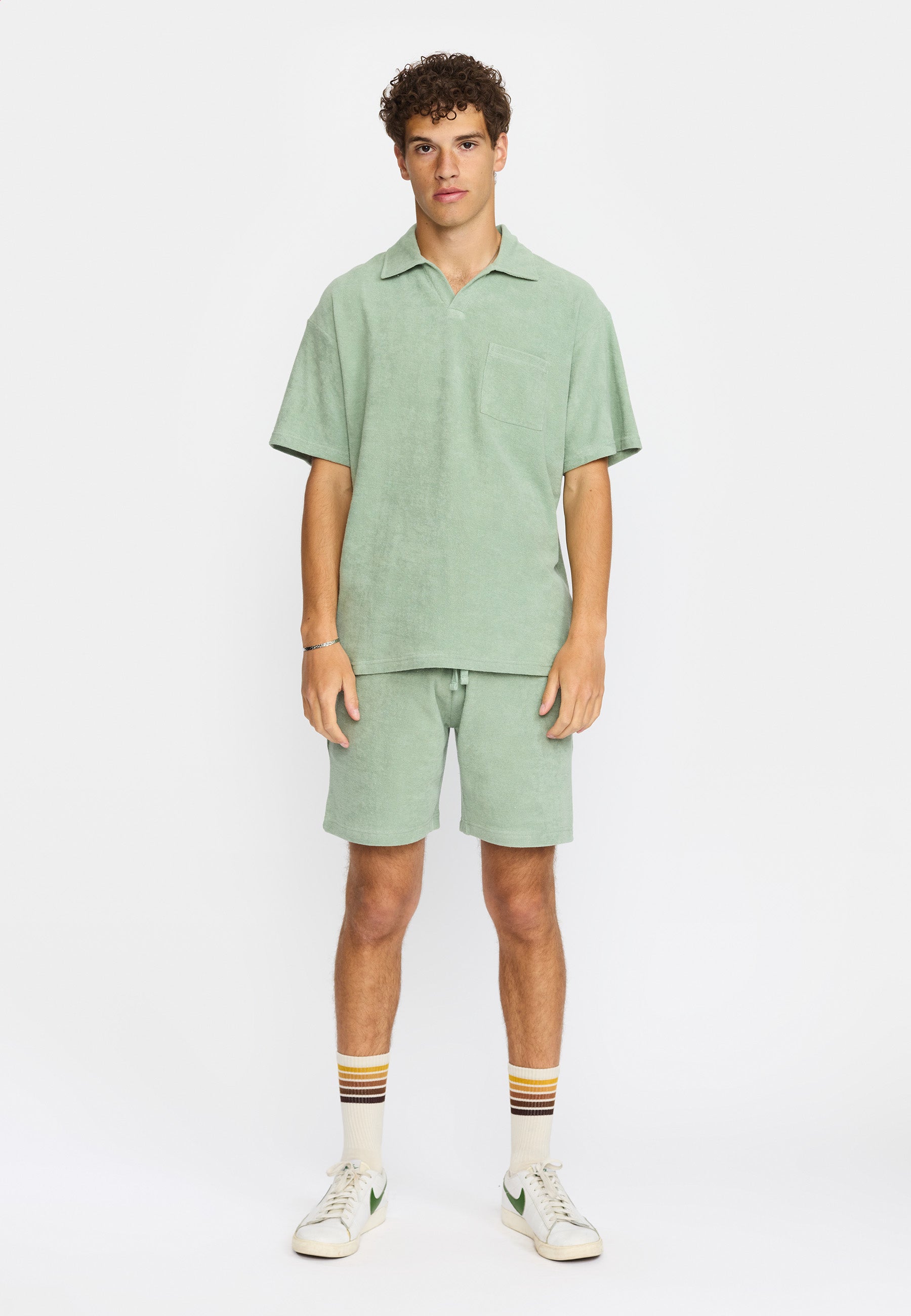 Revolution Terry Polo Shirt Short-sleeve shirts Mint