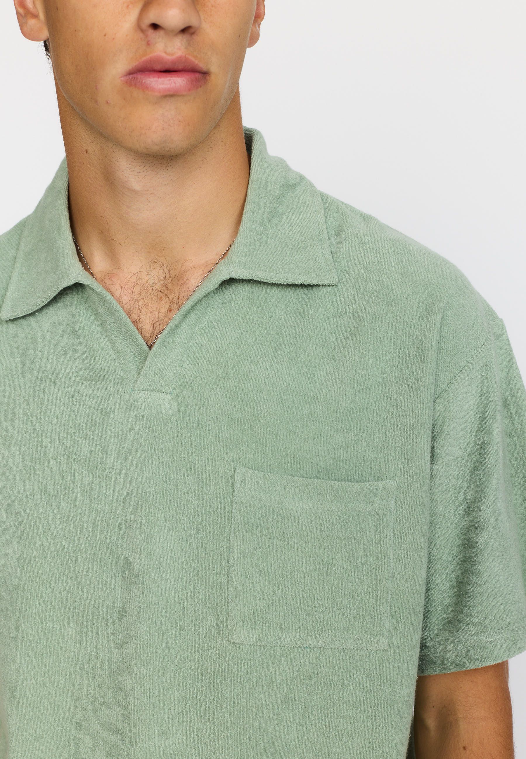Revolution Terry Polo Shirt Short-sleeve shirts Mint