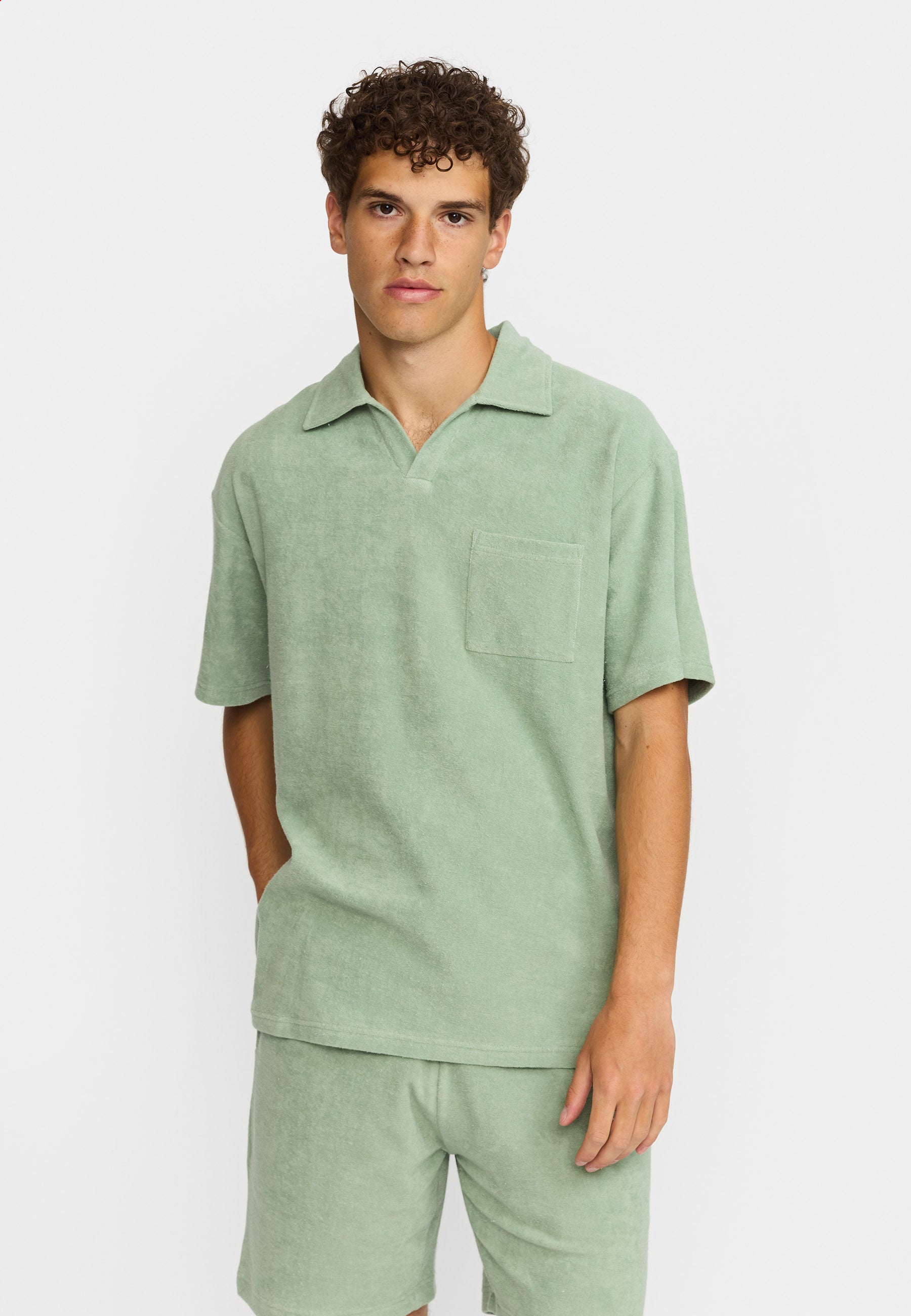 Revolution Terry Polo Shirt Short-sleeve shirts Mint