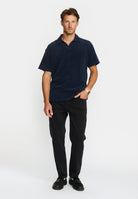 Revolution Jaquard Polo Shirt Short-sleeve shirts Navy