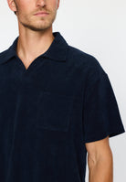 Revolution Jaquard Polo Shirt Short-sleeve shirts Navy