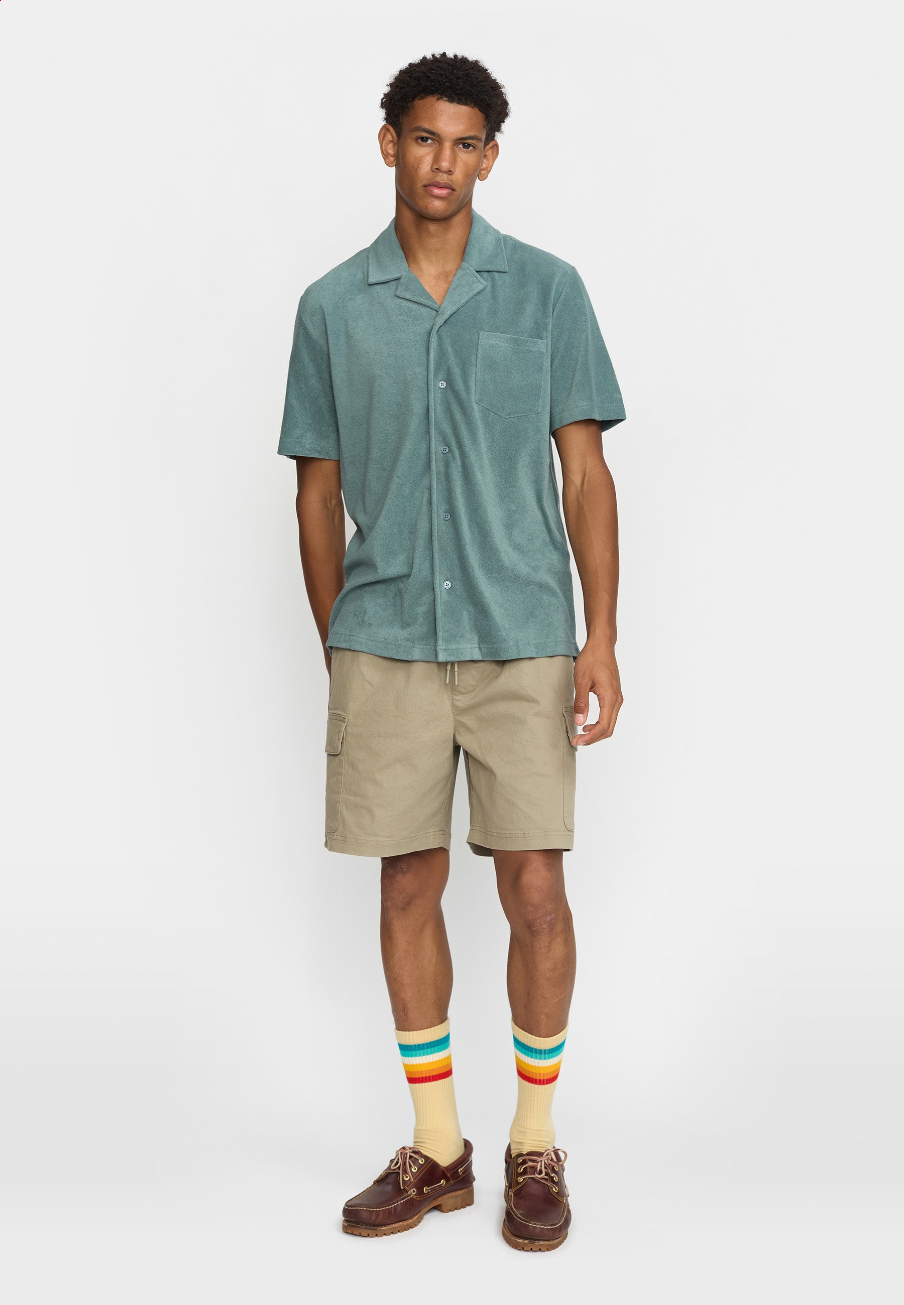 Revolution Terry Short-sleeved Cuban Shirt Short-sleeve shirts Blue