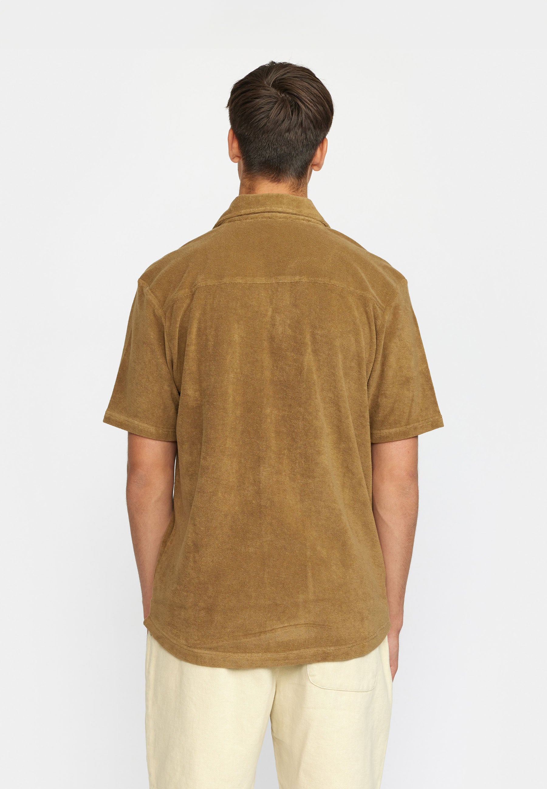 Revolution Terry Short-sleeved Cuban Shirt Short-sleeve shirts Darkkhaki