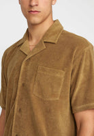 Revolution Terry Short-sleeved Cuban Shirt Short-sleeve shirts Darkkhaki