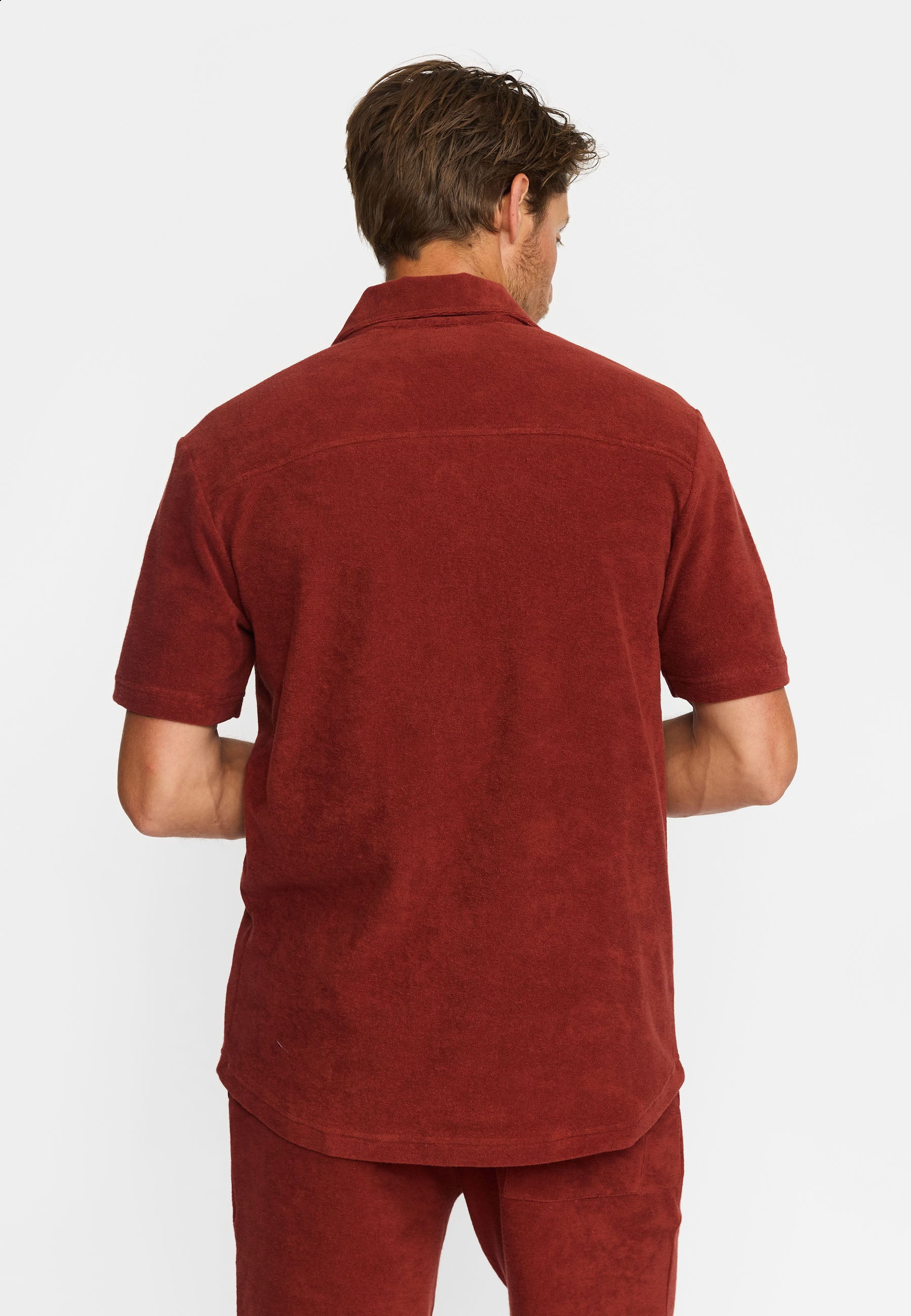 Revolution Terry Short-sleeved Cuban Shirt Short-sleeve shirts Darkorange
