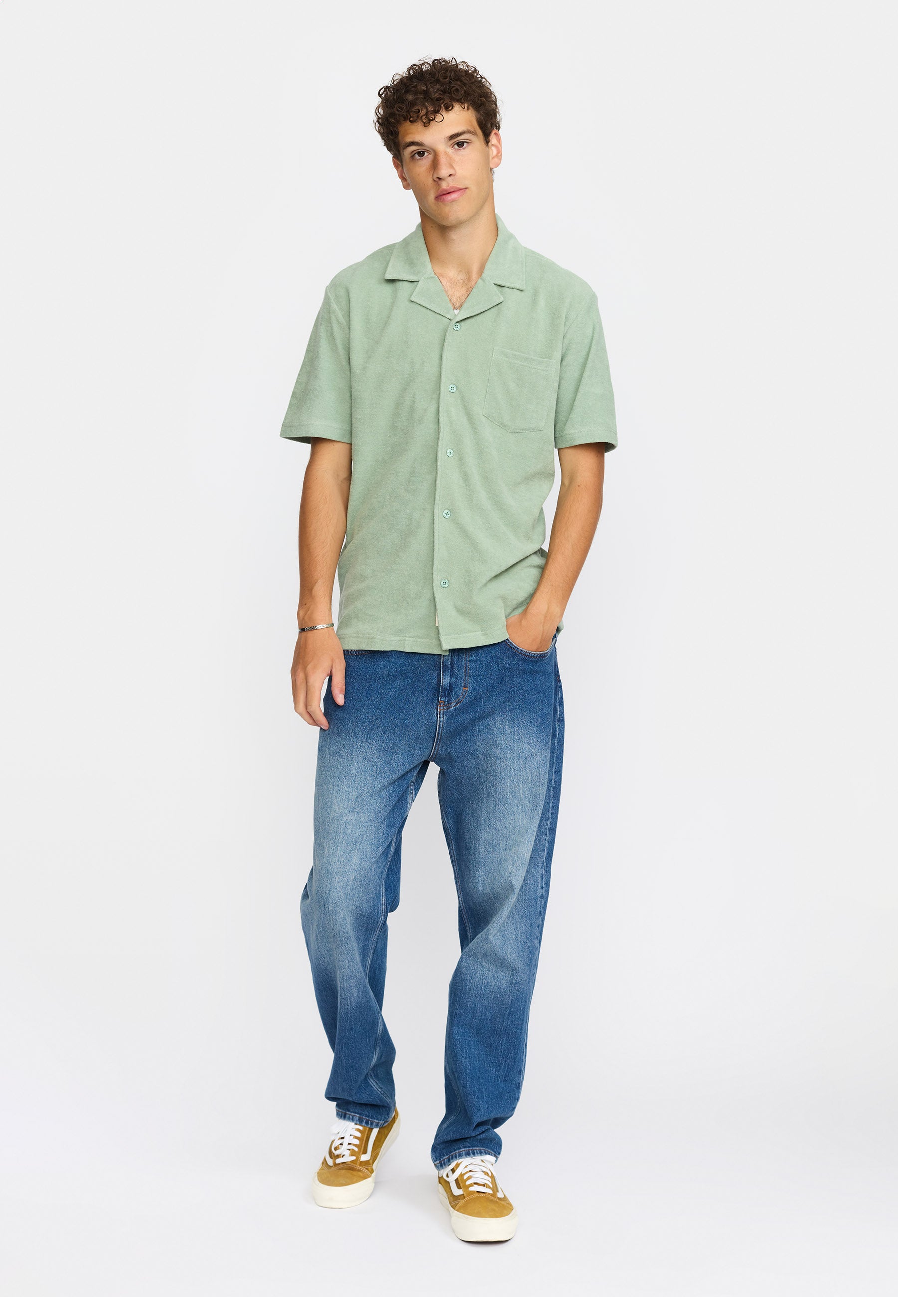 Revolution Terry Short-sleeved Cuban Shirt Short-sleeve shirts Mint