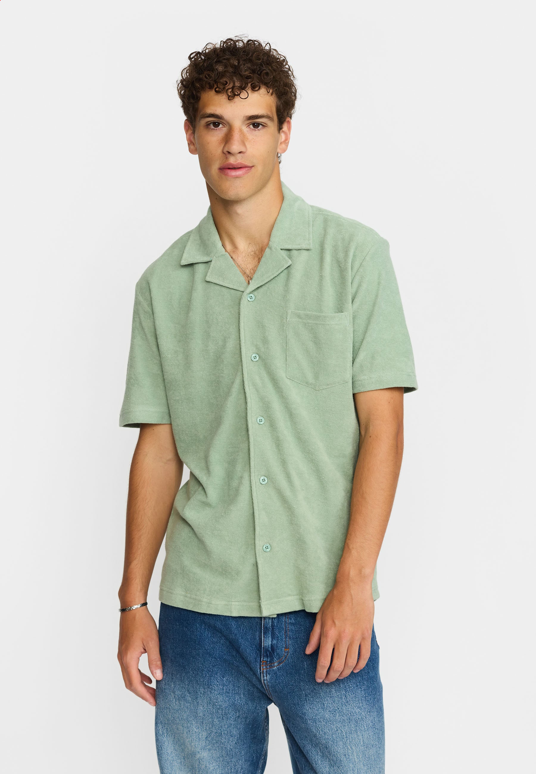 Revolution Terry Short-sleeved Cuban Shirt Short-sleeve shirts Mint
