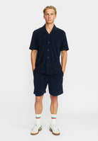 Revolution Terry Short-sleeved Cuban Shirt Short-sleeve shirts Navy