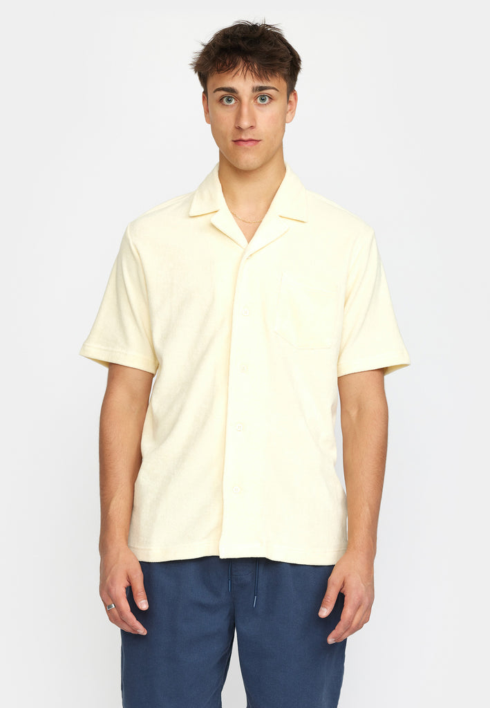 Revolution Terry Short-sleeved Cuban Shirt Short-sleeve shirts Offwhite