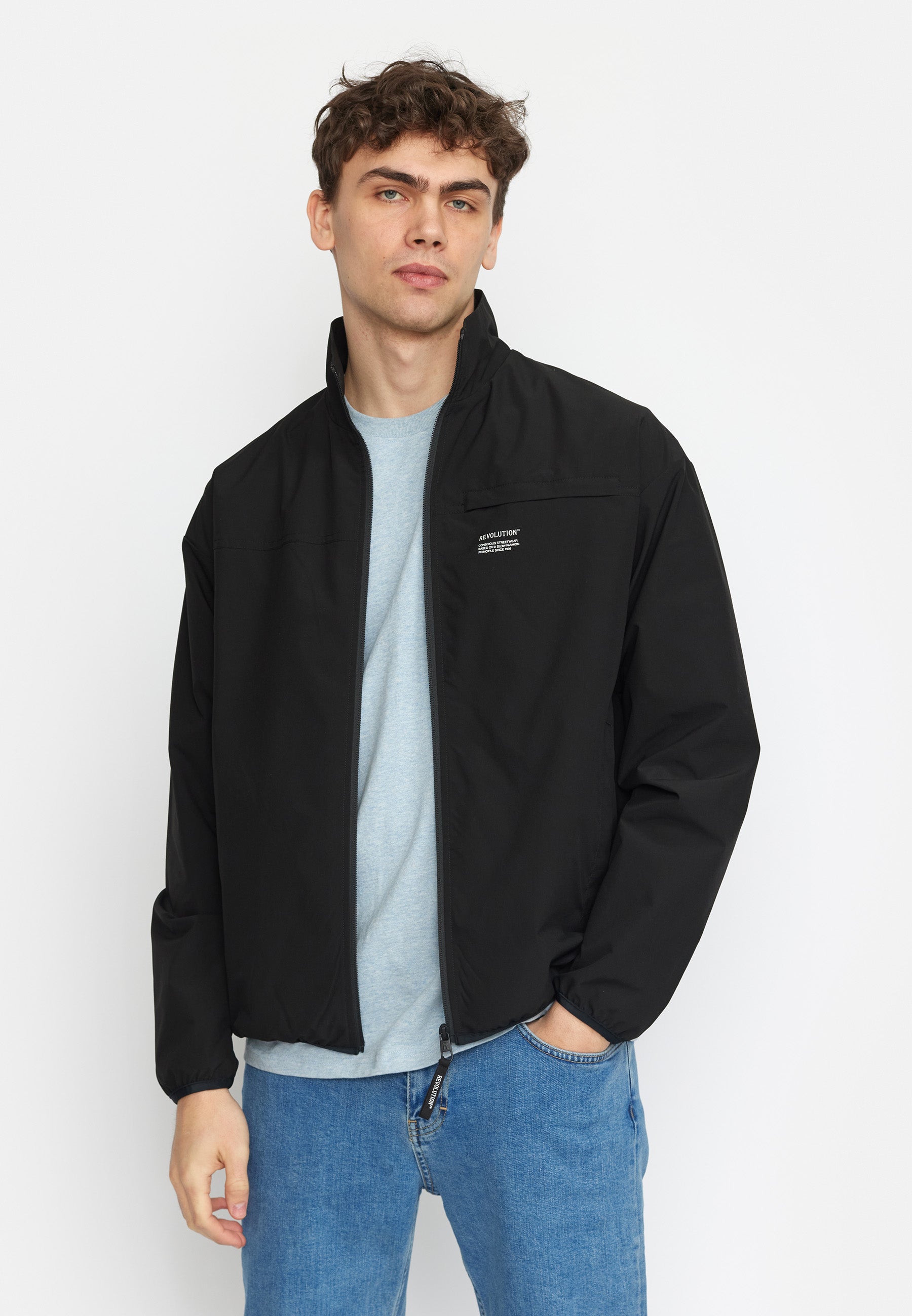 Revolution Track Jacket Lightweight Outerwear Black