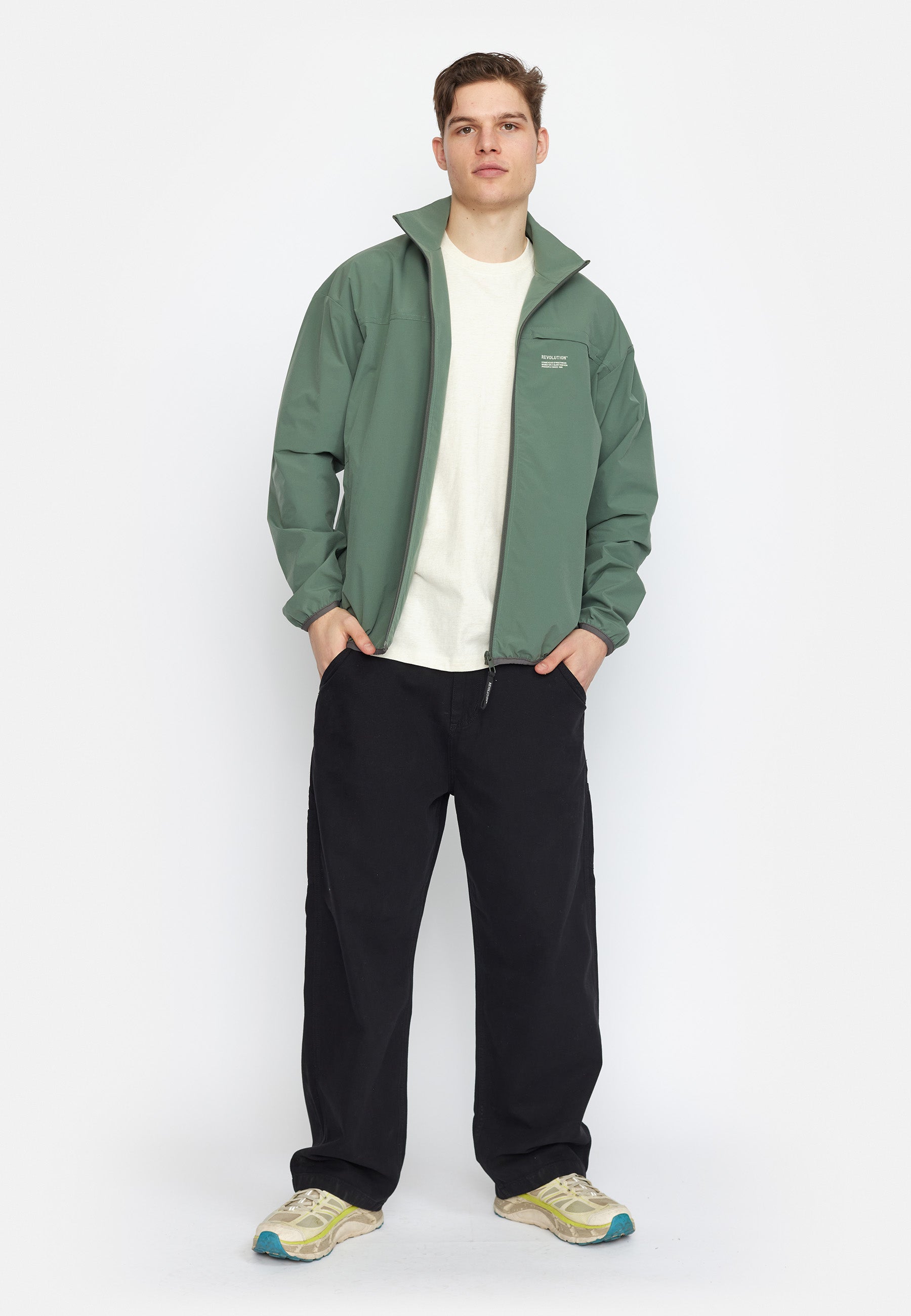 Revolution Track Jacket Lightweight Outerwear Dustgreen