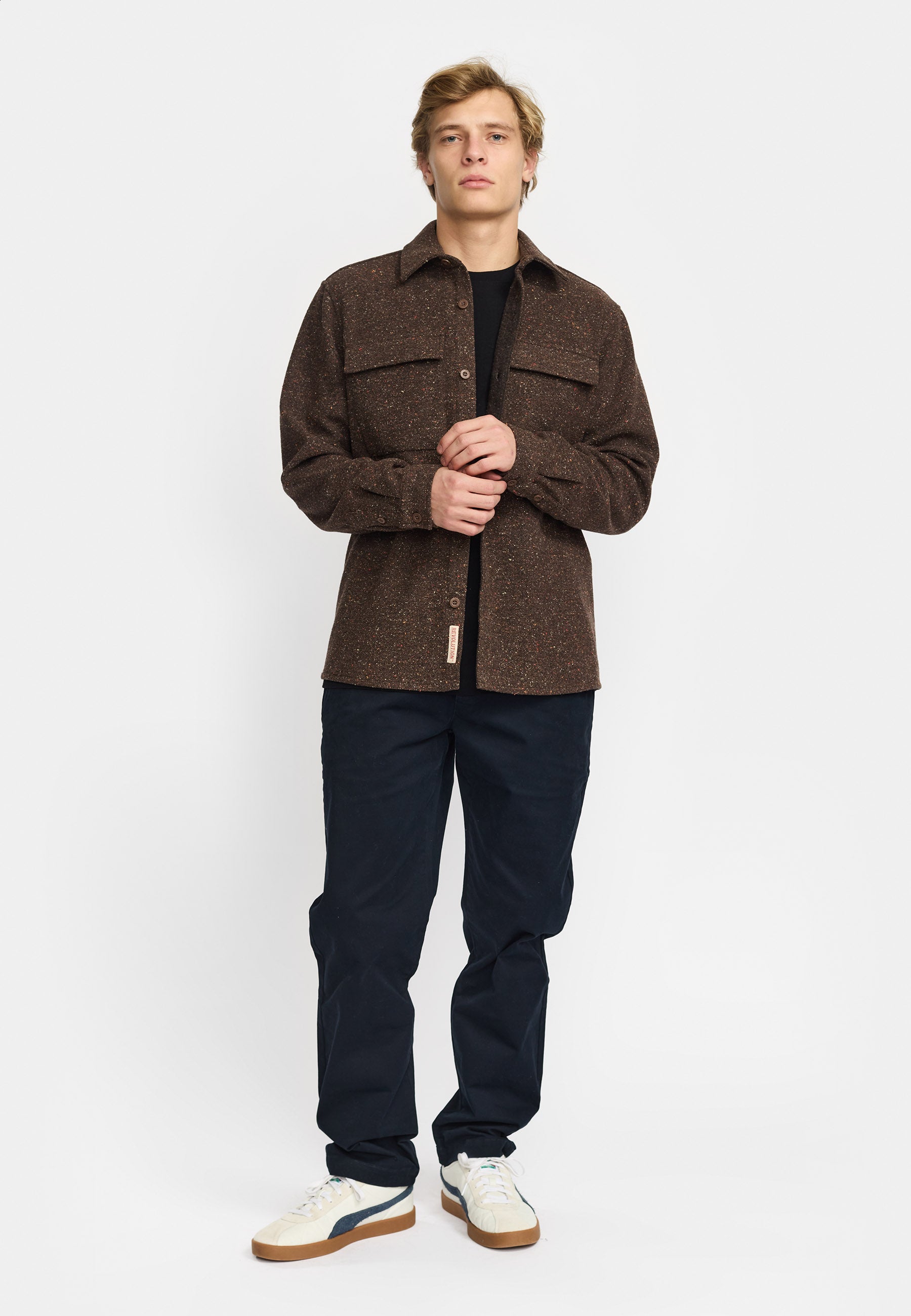 Revolution Utility Overshirt Overshirts Brown