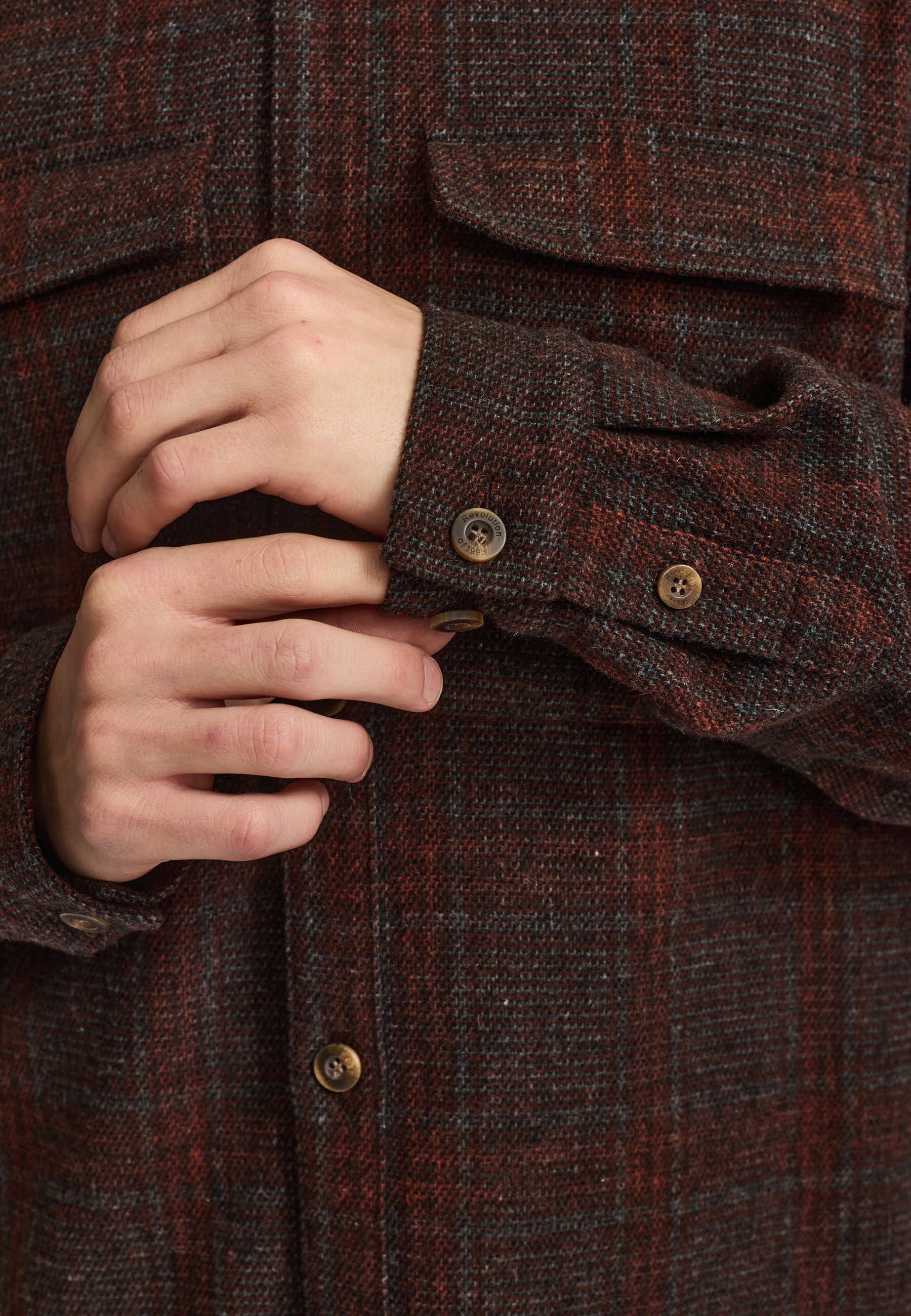 Revolution Utility Overshirt Overshirts Darkred