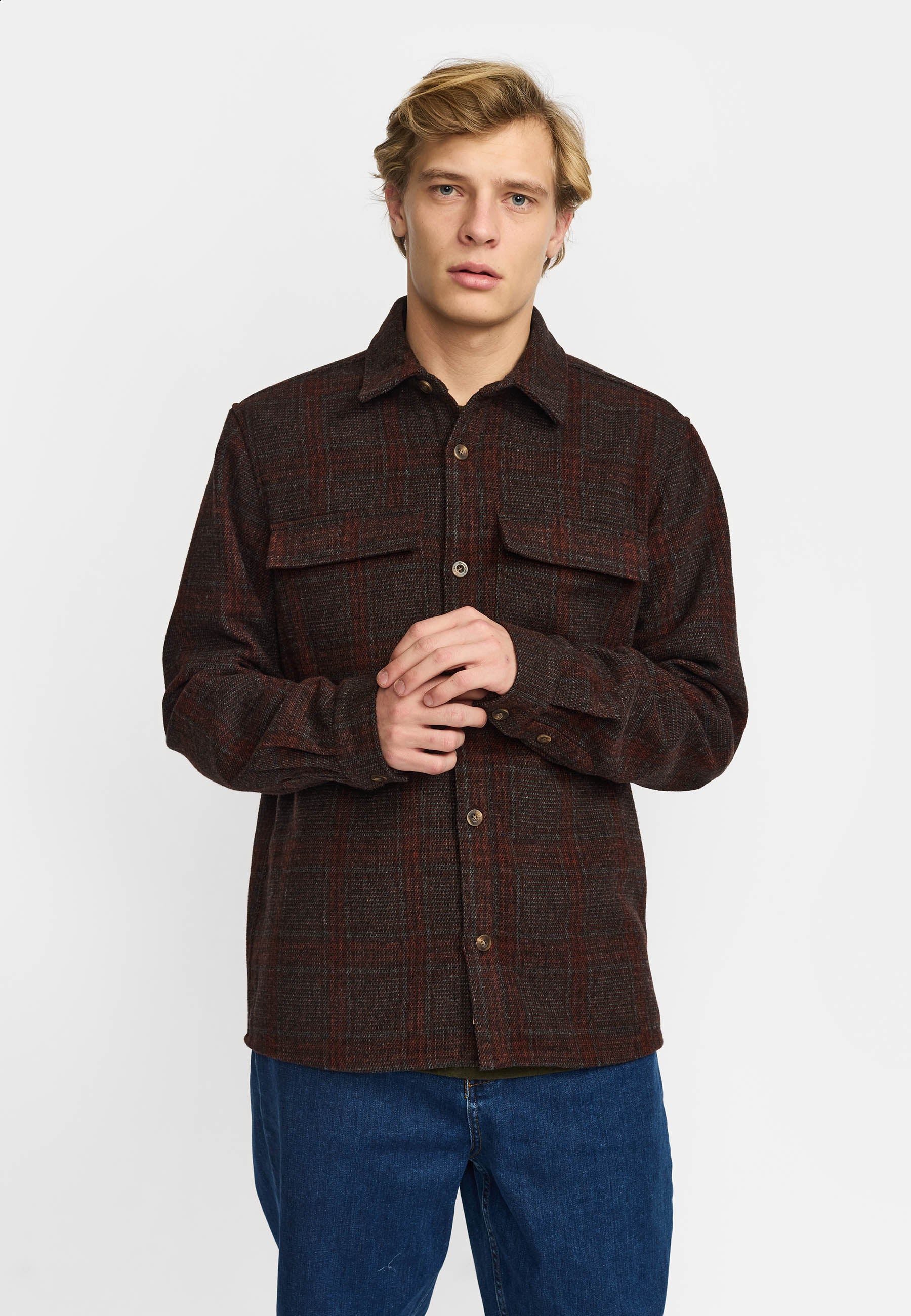 Revolution Utility Overshirt Overshirts Darkred