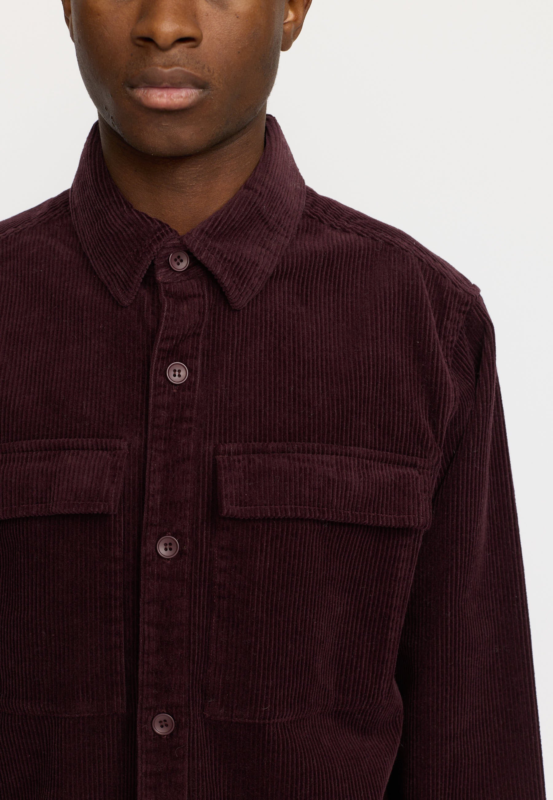 Revolution Utility Overshirt Overshirts Burgundy