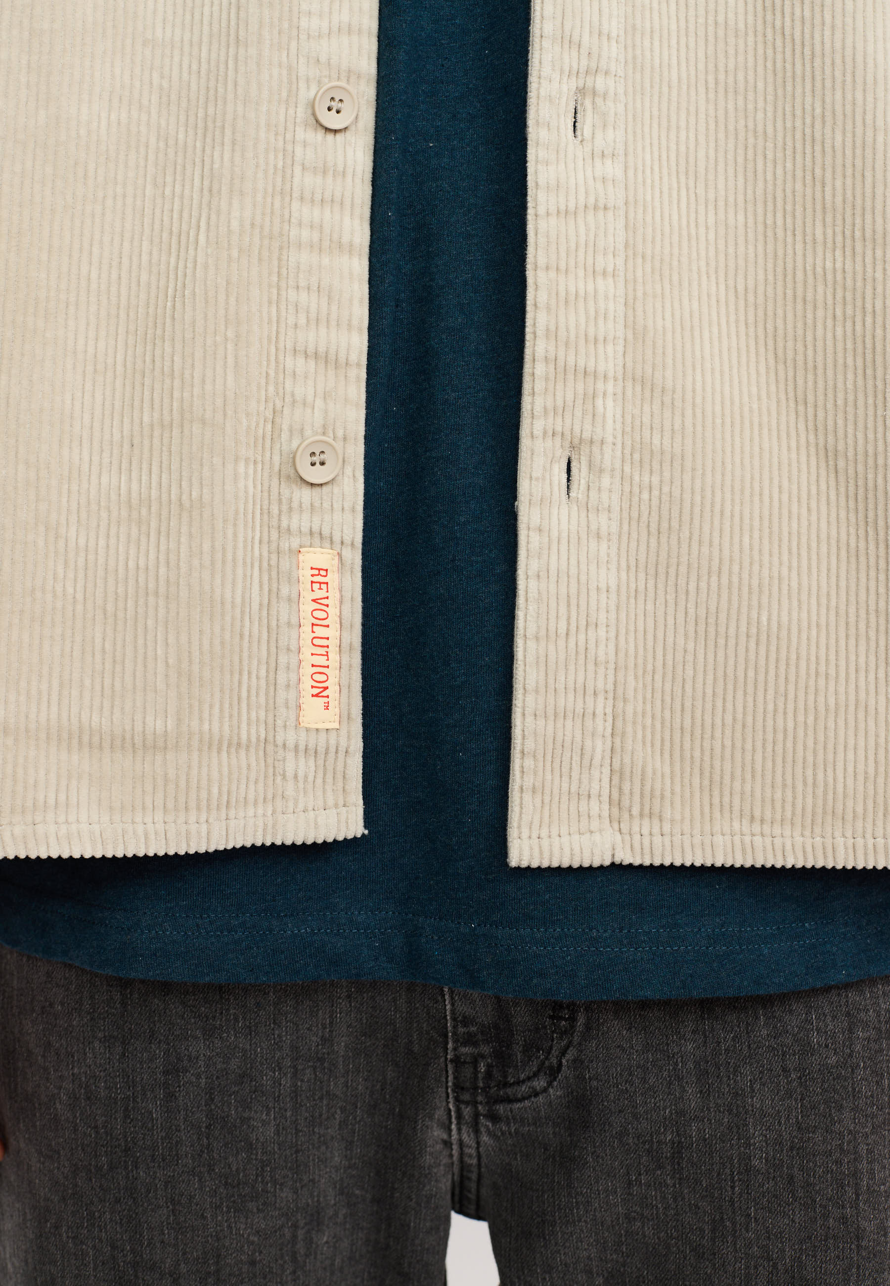 Revolution Utility Shirt Long-sleeve Shirts Lightgrey
