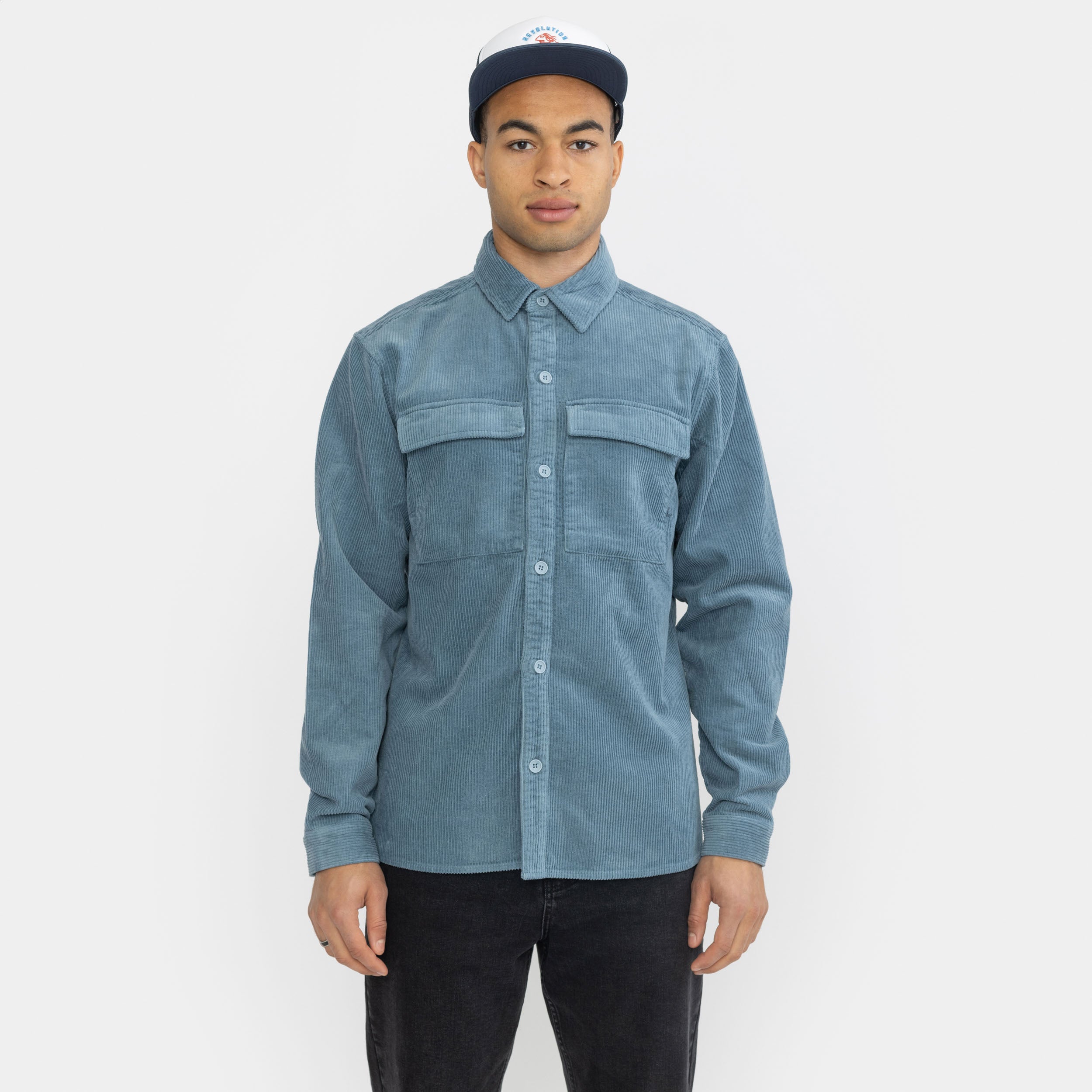 Revolution Utility Shirt Overshirts Dustblue