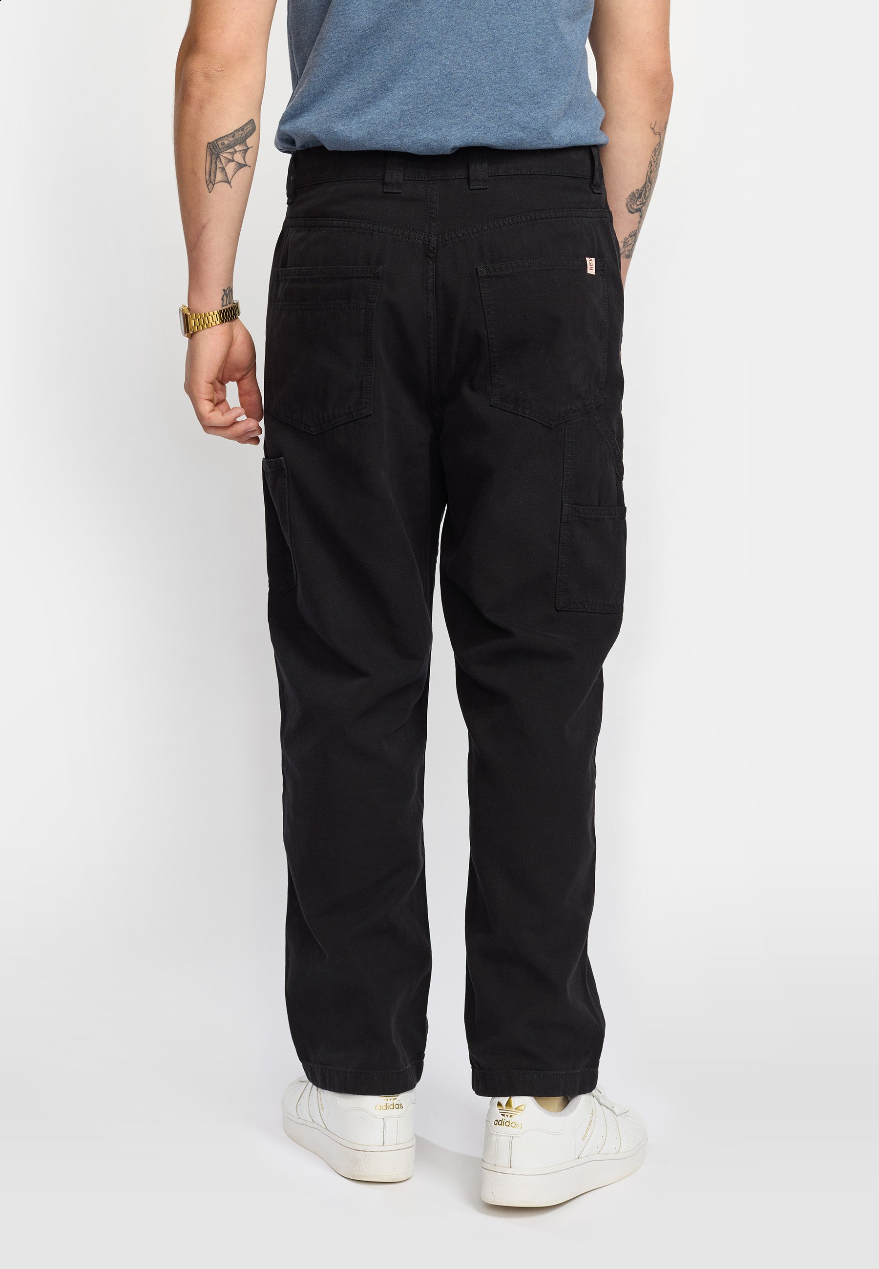 Revolution Wide Worker Trousers Trousers Black
