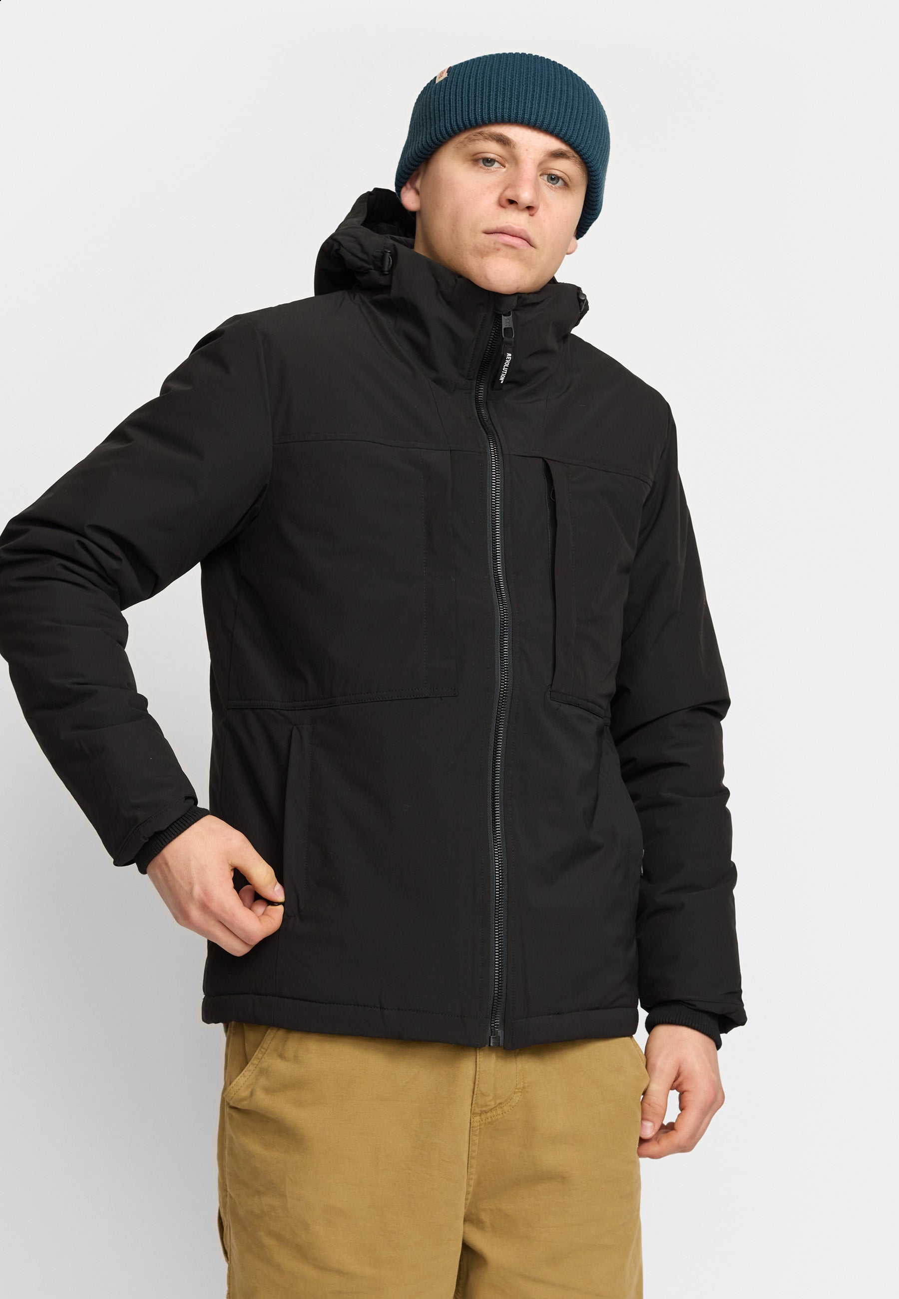 Revolution Winter Tech Jacket Winter Outerwear Black