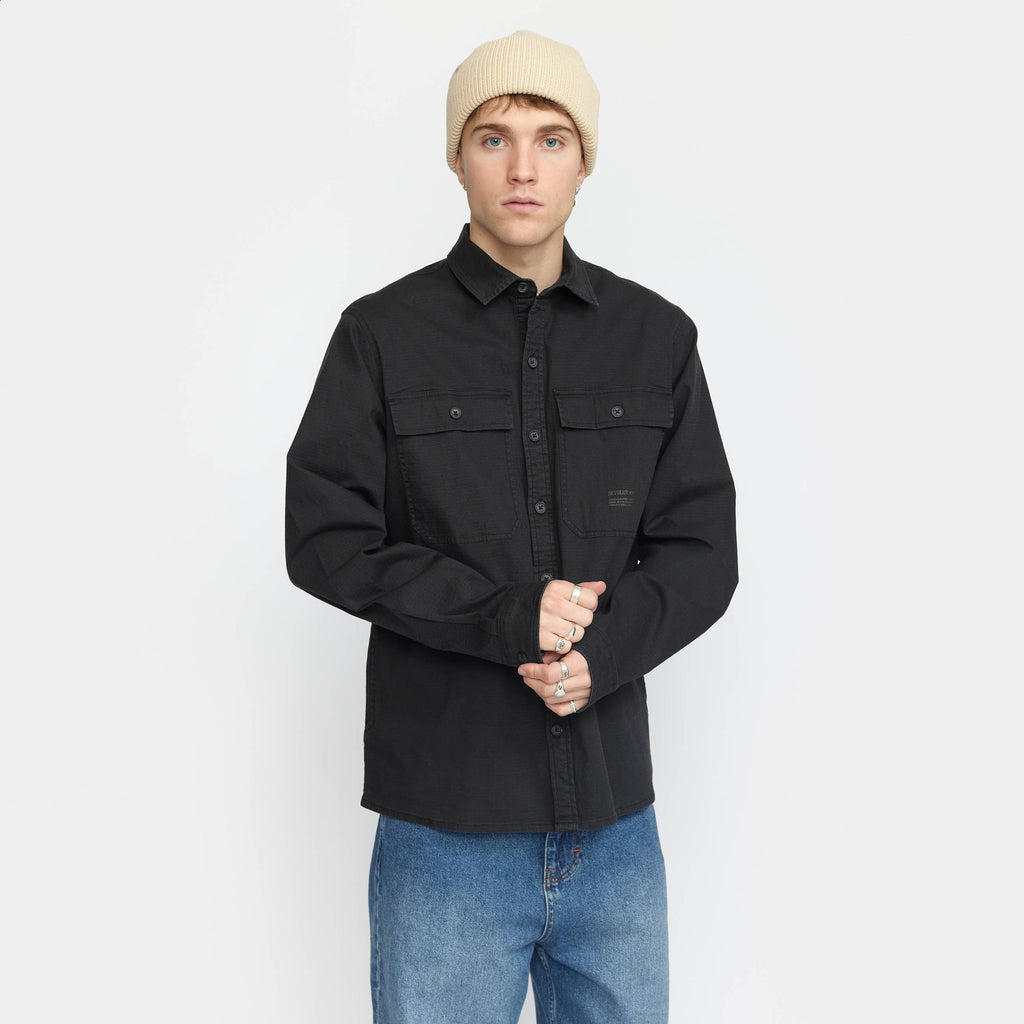 Revolution Worker Overshirt Overshirts Black