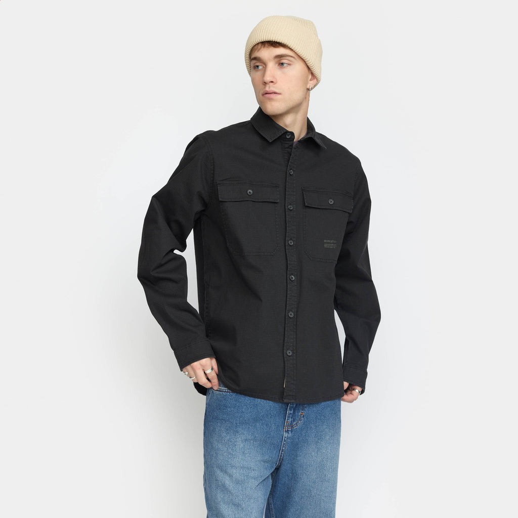 Revolution Worker Overshirt Overshirts Black