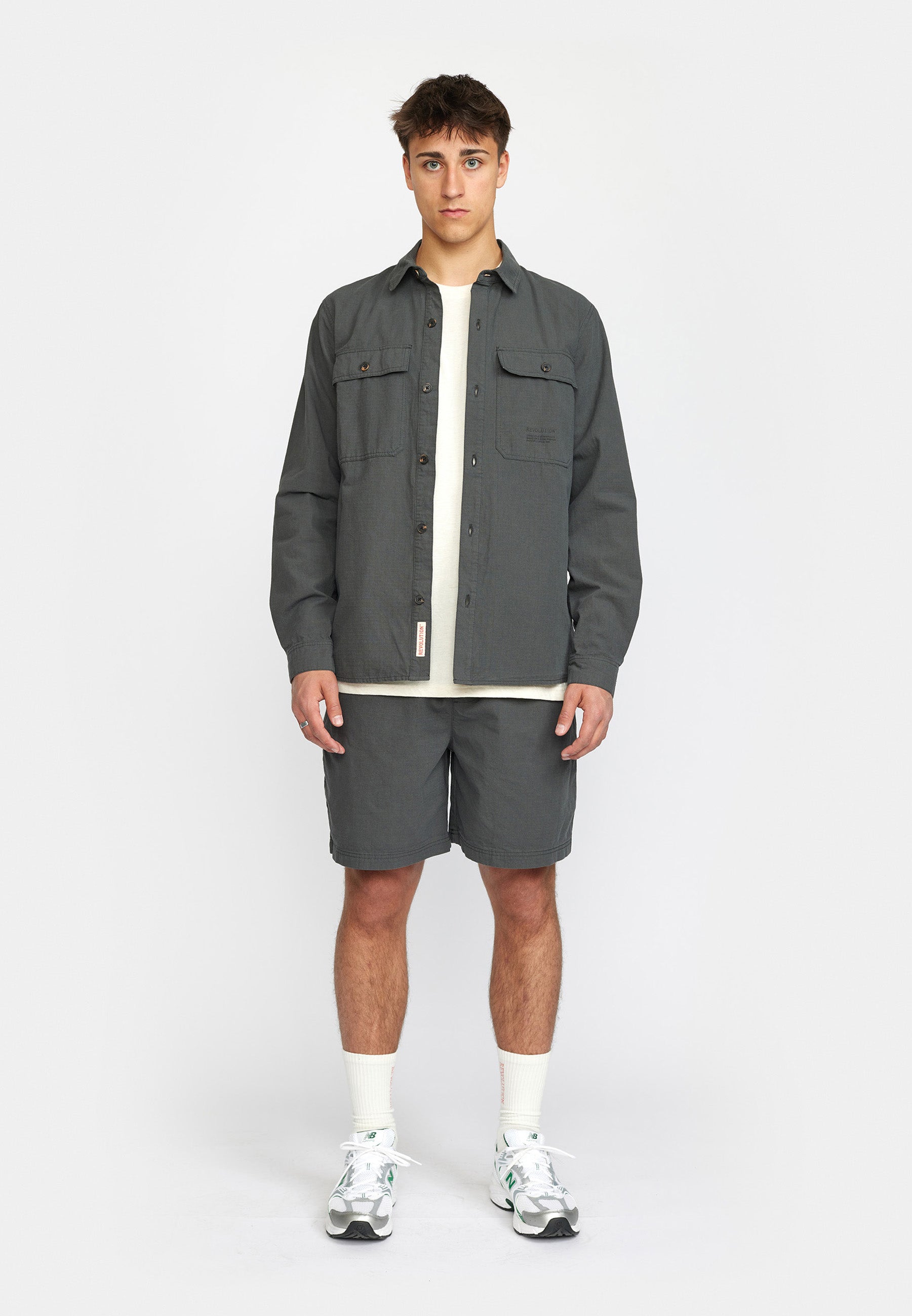 Revolution Worker Shirt Long-sleeve Shirts Darkgrey