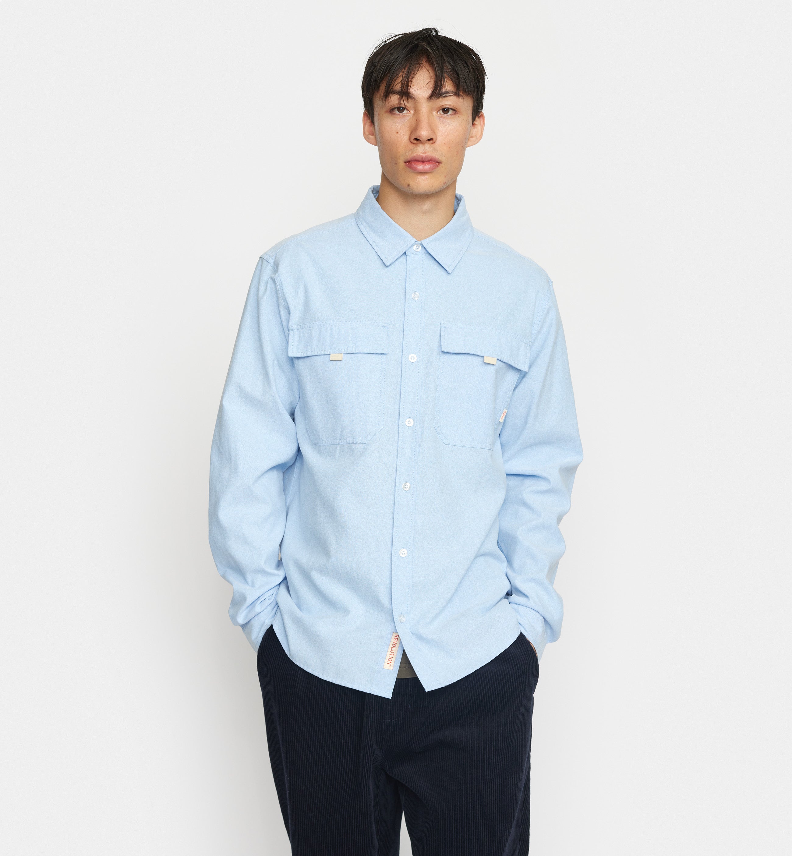 Revolution Worker Shirt Long-sleeve Shirts Lightblue