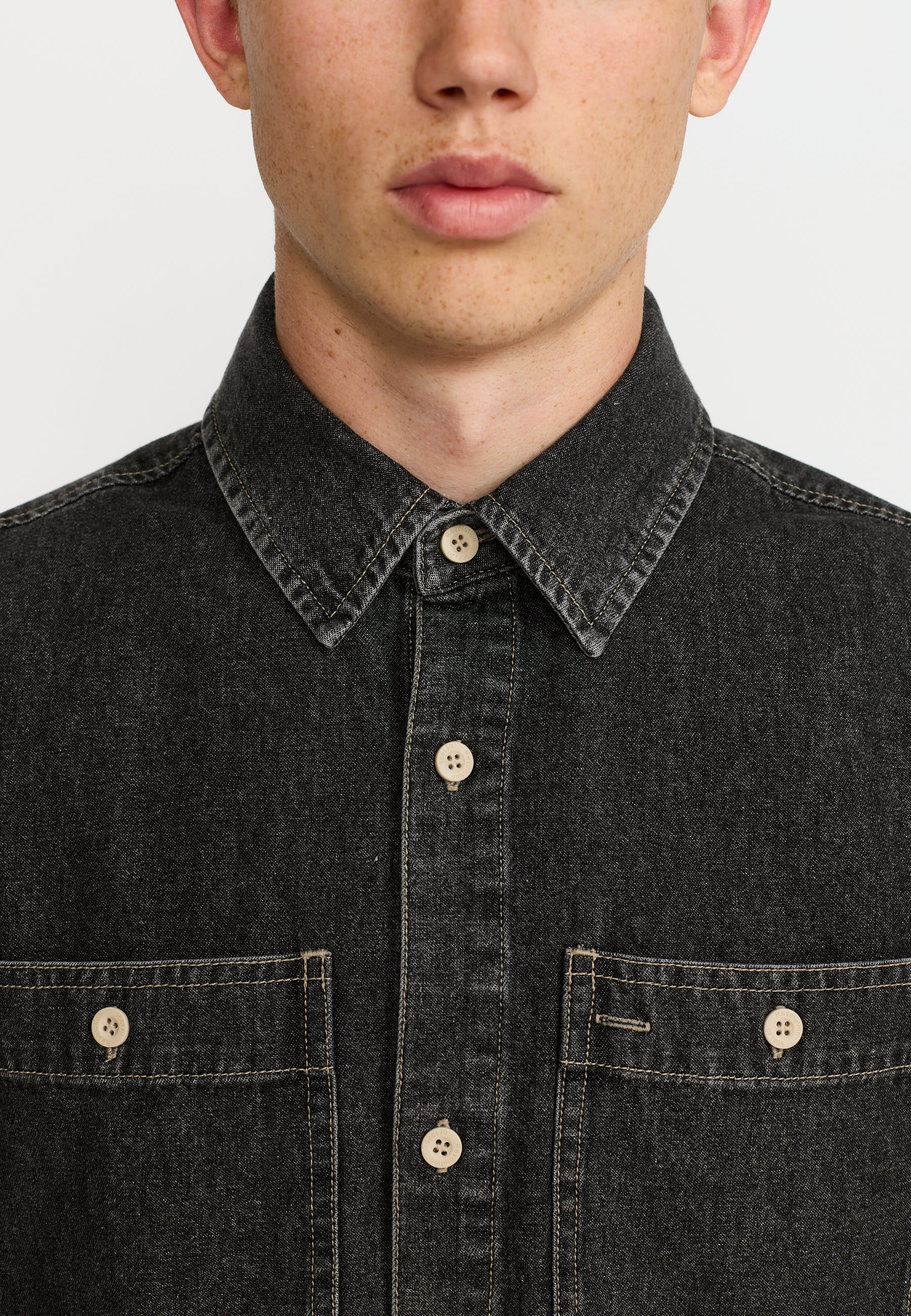 Revolution Worker Shirt Long-sleeve Shirts Black