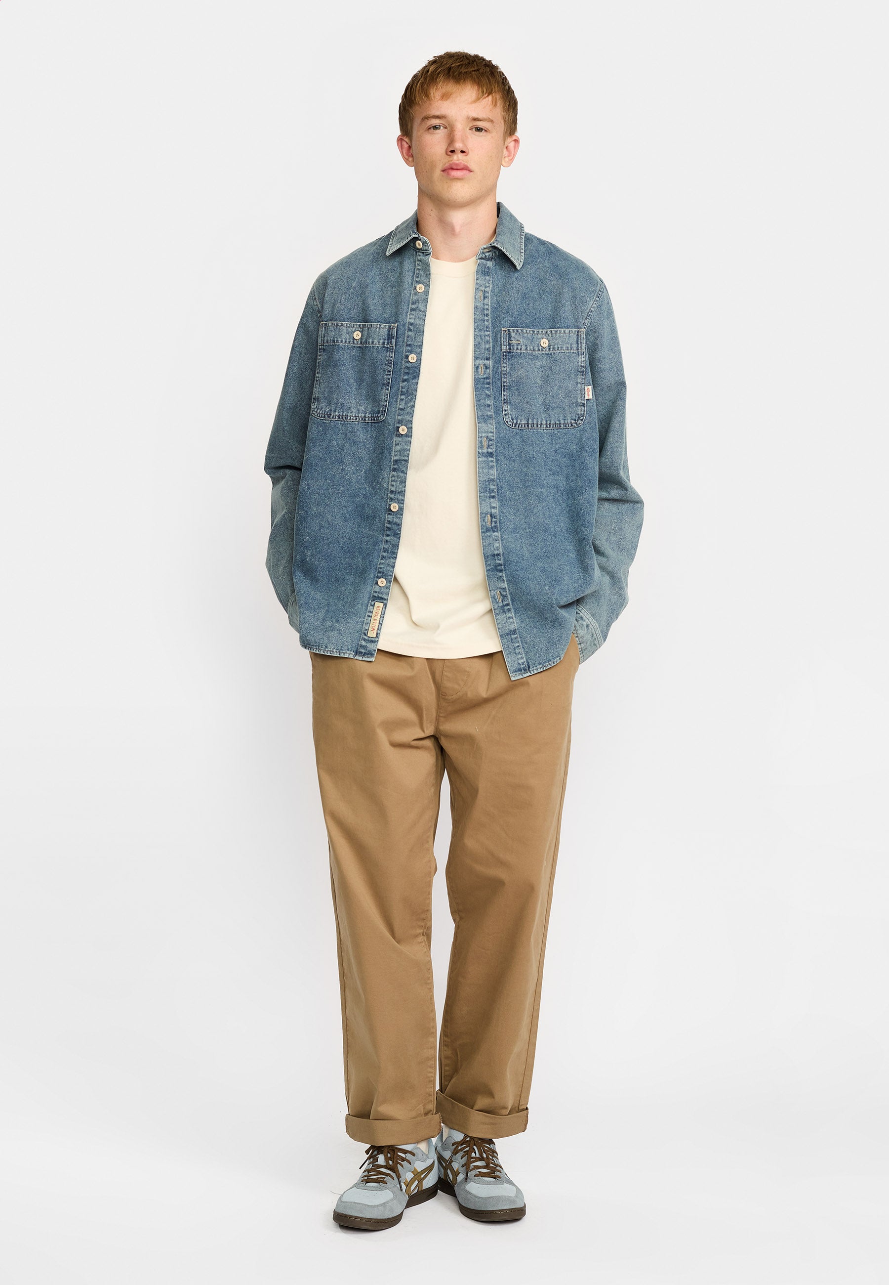 Revolution Worker Shirt Long-sleeve Shirts Blue