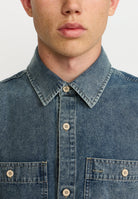 Revolution Worker Shirt Long-sleeve Shirts Blue