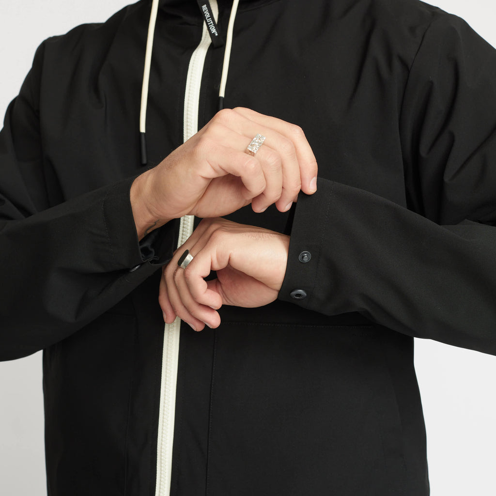 Revolution Zip Anorak Lightweight Outerwear Black