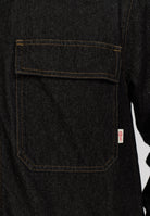 Revolution Zipped Denim Worker Shirt Long-sleeve Shirts Black