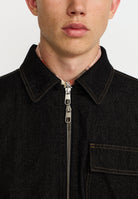 Revolution Zipped Denim Worker Shirt Long-sleeve Shirts Black