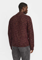 Revolution Zipped Knit Cardigan Knitwear Burgundy