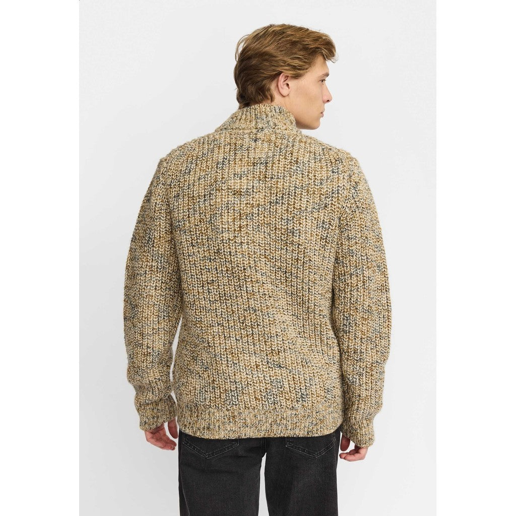 Revolution Zipped Knit Cardigan Knitwear Offwhite