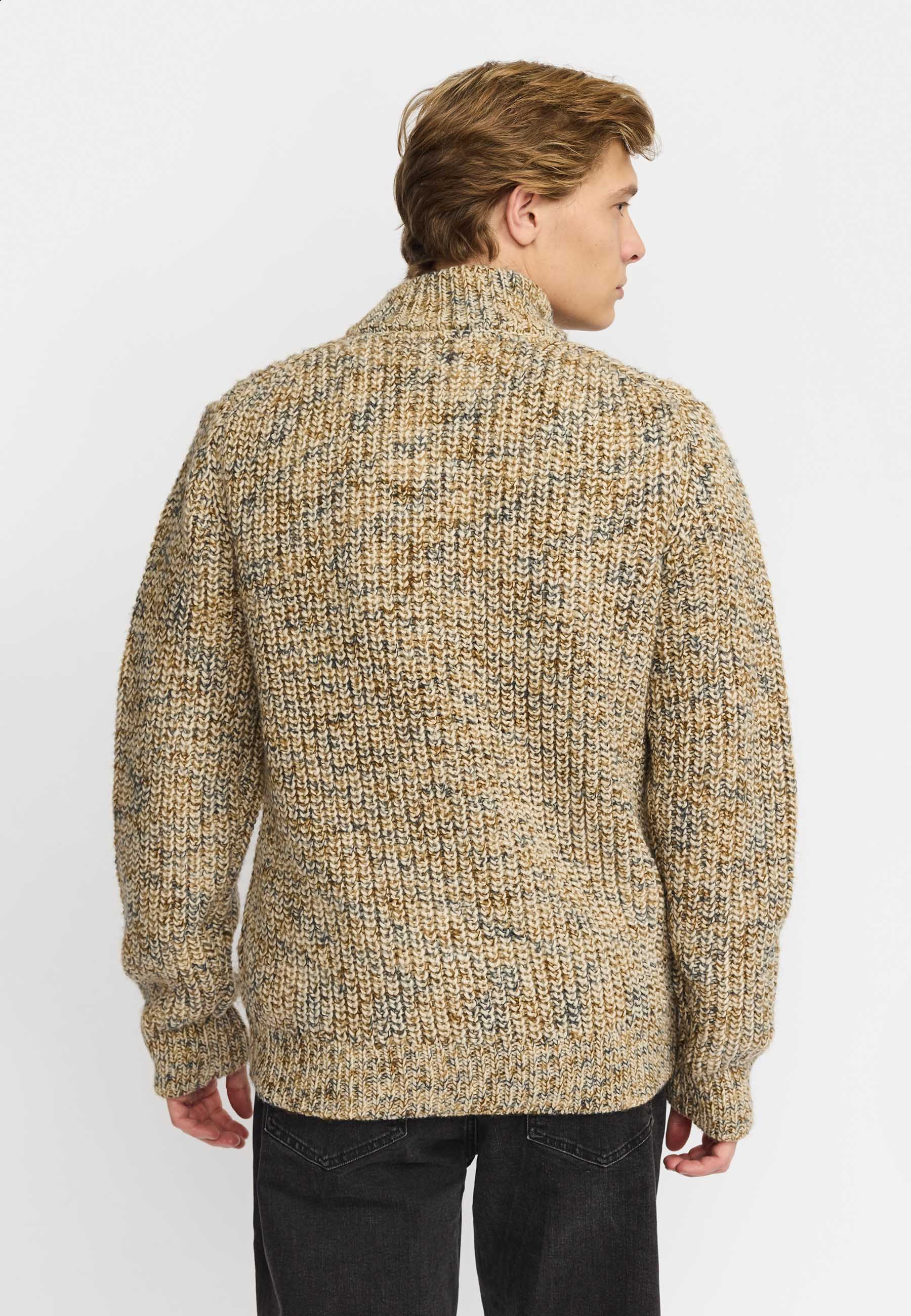 Revolution Zipped Knit Cardigan Knitwear Offwhite