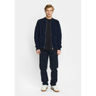 Revolution Zipped Knit Cardigan Knitwear Navy