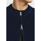 Revolution Zipped Knit Cardigan Knitwear Navy
