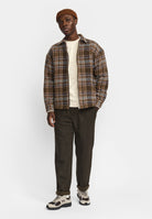 Revolution Zipped Overshirt Overshirts Brown
