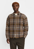 Revolution Zipped Overshirt Overshirts Brown