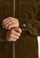 Revolution Zipped Worker Shirt Overshirts Brown